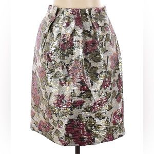 Magaschoni floral brocade knee length skirt